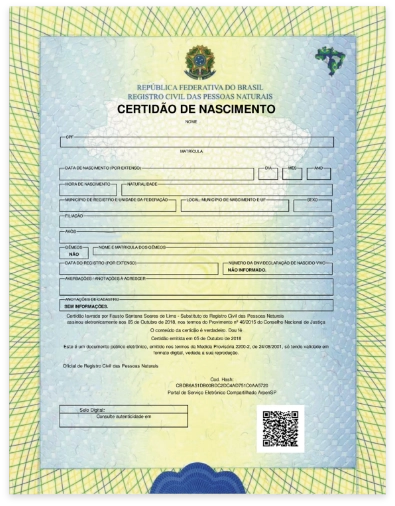 Certidão de nascimento